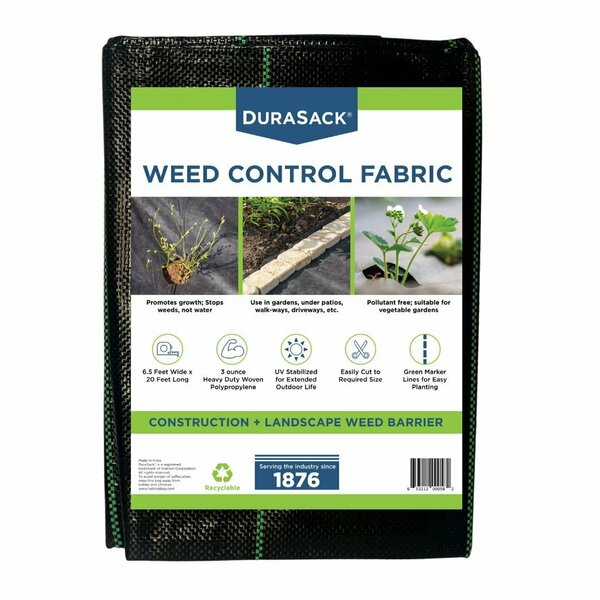 Durasack 130 sq. ft. Weed Barrier Landscape Fabric, Heavy Duty UV-Stabilized Woven Polypropylene SH-6520RET